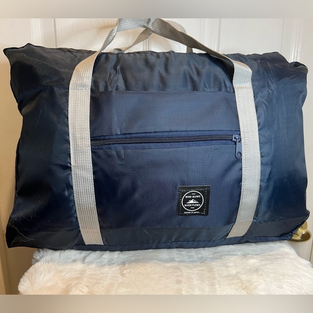 WIND BLOWS RIVER FLOWS LARGE DUFFLE LUGGAGE